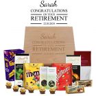 Personalised chocolate lovers gift boxes for retirement gifts