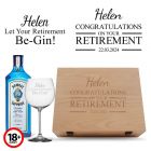 Personalised Gin gift box for retirement gifts