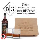 Personalise rum gift box for retirement gifts