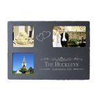 Personalised wedding anniversary slate photo frame