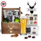 Personalised beer gift packs with Stag head design.