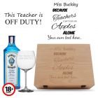 Personalised Gin themed gift box for teachers