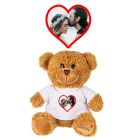 Personalised teddy bears with love heart photo tshirt