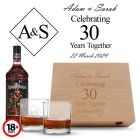 Personalised rum gift box for couples on their anniversary