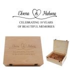 Personalised wedding anniversary keepsake boxes