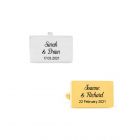 Personalised cufflinks for weddings and anniversaries