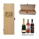 21st birthday personalised presentation box for wine, spirit and champagne bottles