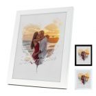 Personalised water colour painting heart photo frames