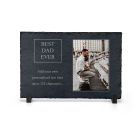 Personalised slate photo frame for the best dad ever.