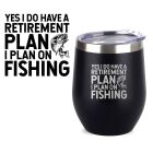 Fishing themed thermal cup for men's retirement gifts.