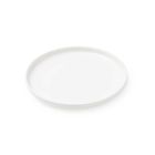 Round white candle plate