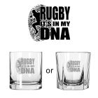 Up the Wahs! Warriors rugby whiskey glass