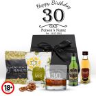 Personalised happy birthday Scotch Whisky gift boxes with treats