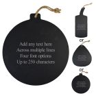 Hanging slate serving paddle with personal message
