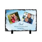 Slate picture frame with two photos