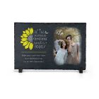 Slate photo frames with positive affirmation sunflower designs and photo.