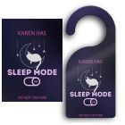 Sleep mode on do not disturb personalised door hanger signs