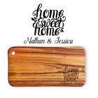 Personalised home sweet home chopping boards