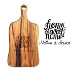 Home sweet home personalised wood food serving paddle boards with handle