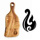  Hei Matau Hook engraved solid wood food serving paddle boards
