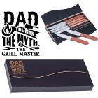 Steak knife gift sets engraved Dad the man the myth the grill master