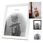 Pet photo frames with stencil effect and name