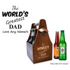 Personalised beer caddy fun gift for dad