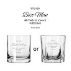 Whiskey glasses for the wedding guests
