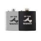 Up the Wahs! Warriors rugby club hip flasks