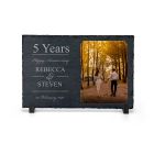 Personalised wedding anniversary gift slate photo frames.