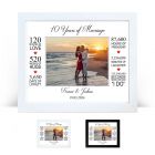 Wedding anniversary gift photo frames with timeline design.
