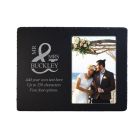Personalised slate photo frame for wedding and anniversary gifts