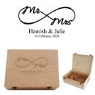 Personalised luxury keepsake boxes for couple's wedding gifts.