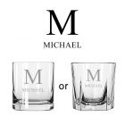 Whiskey glasses with name and initial engraved
