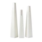 Set of three fragrance free icicle candles