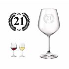 21st birthday gift wine glass