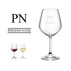 Personalised fine crystal wine glass