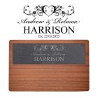 Personalised hardwood and slate cheese boards for wedding or anniversary gifts