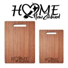 Wood chopping boards engraved with New Zealand home love heart design