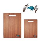 Wood chopping boards with kiwi bird in Paua shell