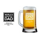 World's greatest dad beer glass