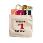 Personalised world's number one tote bag 