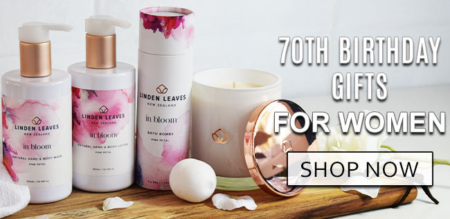 View our selection of 70th birthday gift ideas for women in New Zealand.