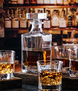 View our selection of whiskey decanter birthday gift sets.