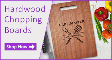 Hardwood personalised chopping boards for men